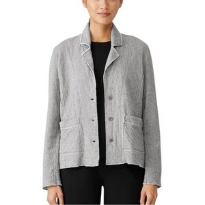 Eileen Fisher Double Layer Organic Cotton Blazer